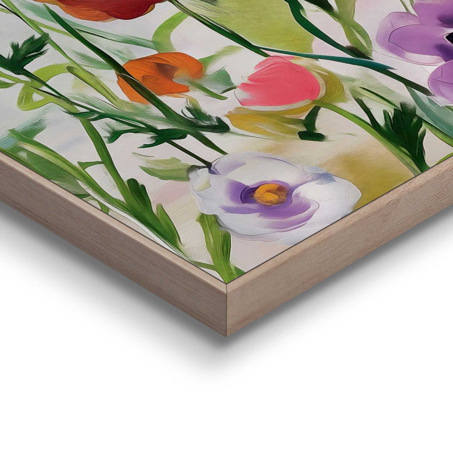 Framed Poster Flower Field Sharing 50x40