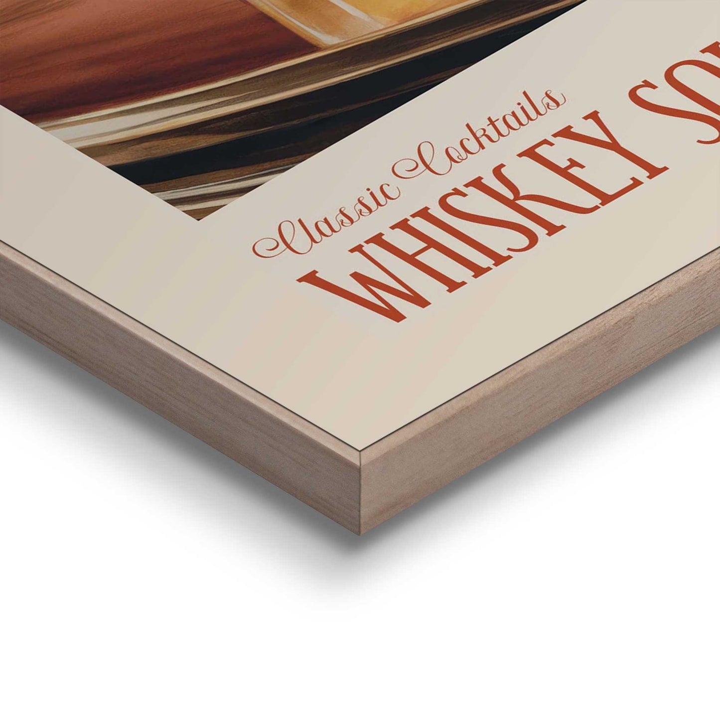 Framed Poster Whiskey Sour Recipe 50x40