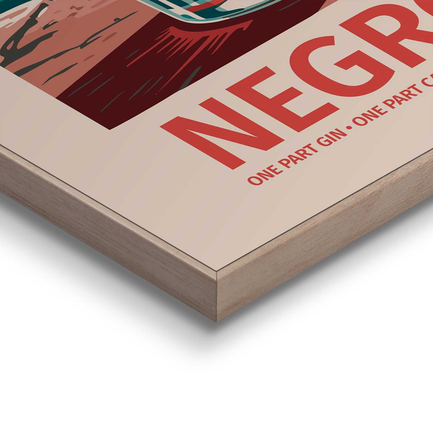 Framed Poster Negroni Recipe 50x40