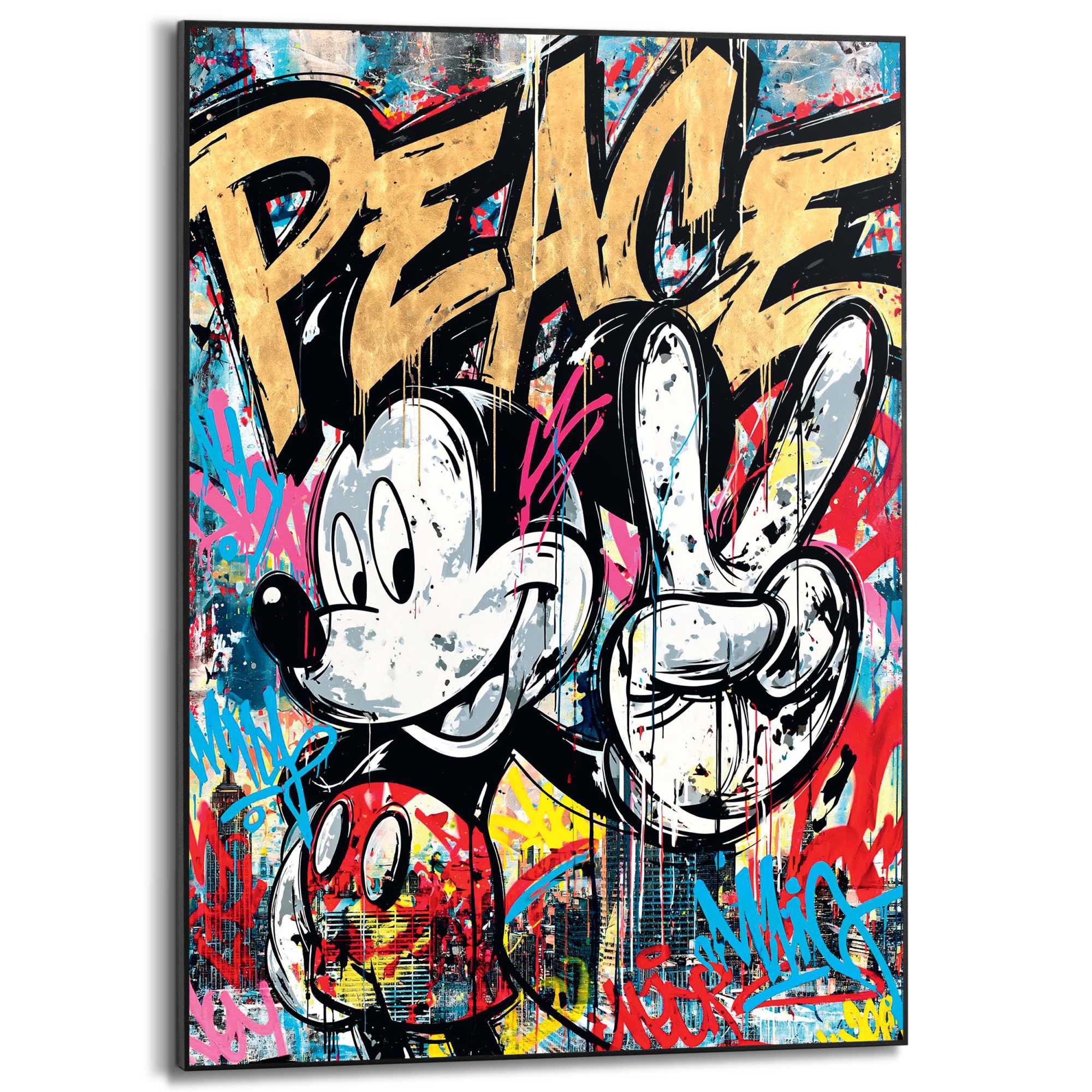 Framed Poster Mickey Mouse - Peace 70x50 – Orangewallz