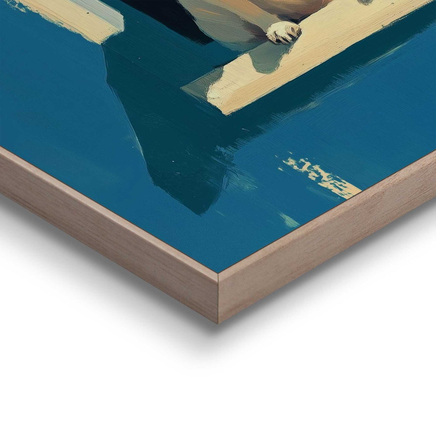 Framed Poster Curious Pug 50x40
