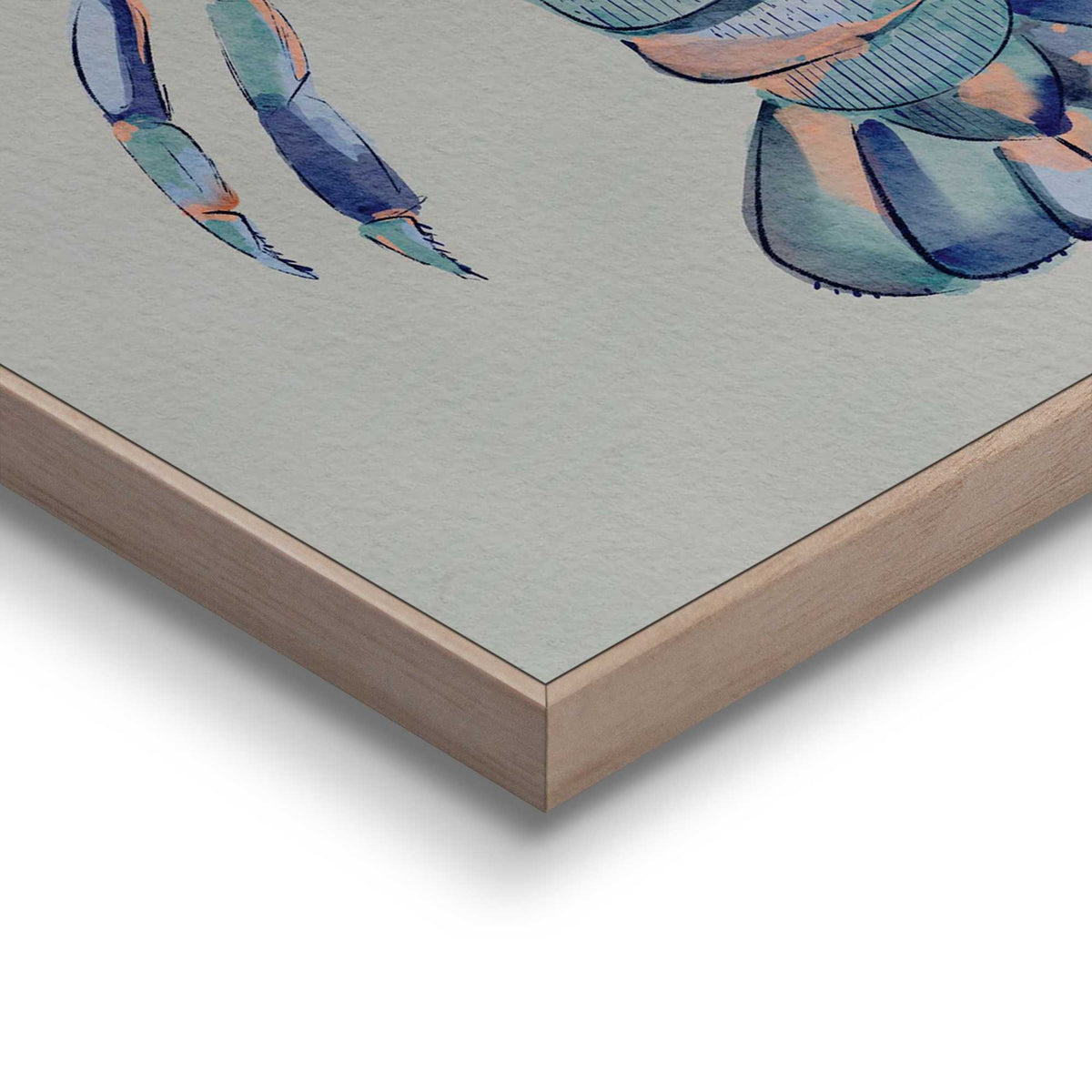 Framed Poster Blue Lobster 50x40