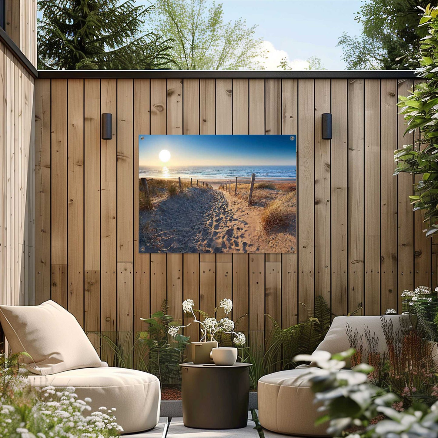 Outdoor Art Dutch Beach Sunset 50x70
