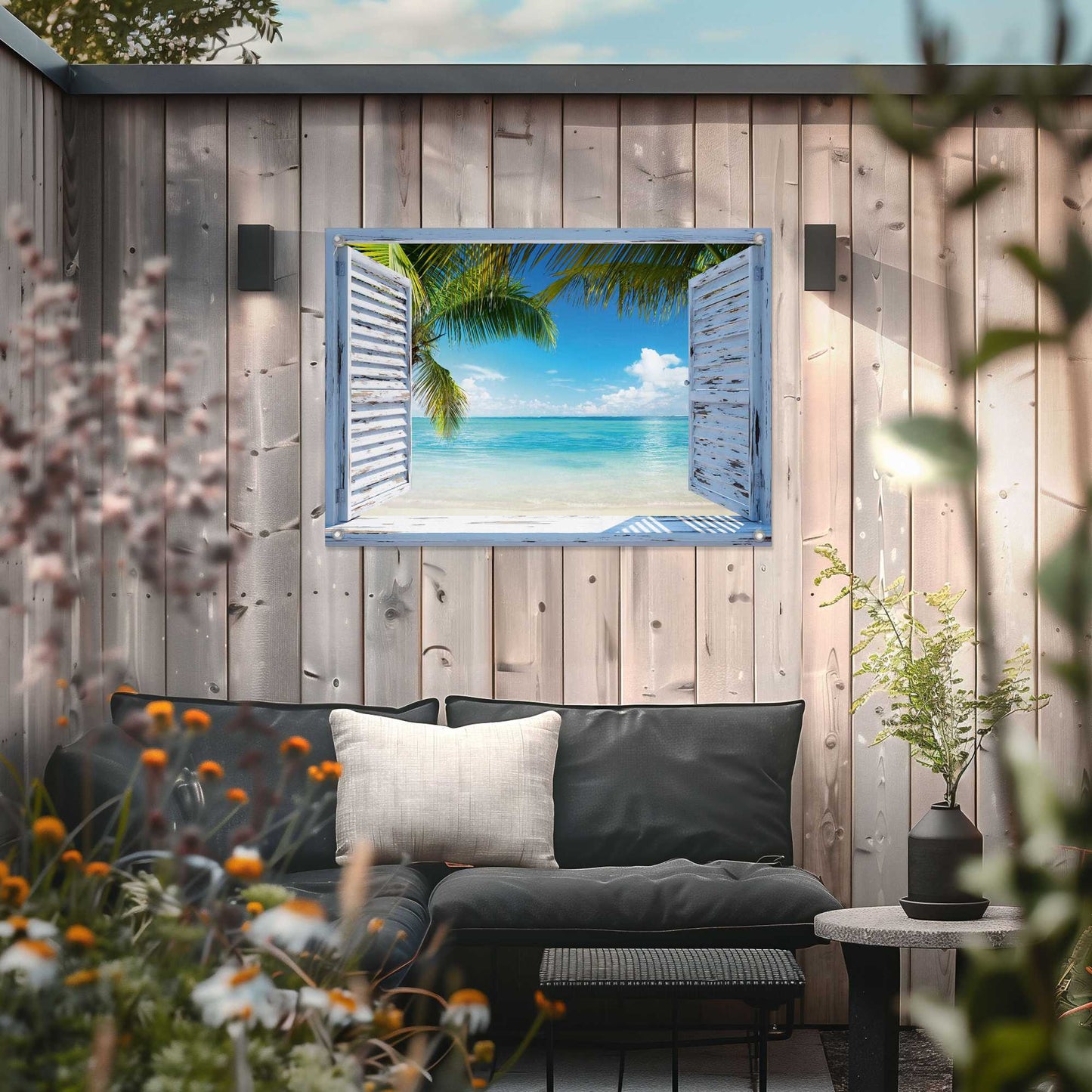 Outdoor Art Tropical Window 50x70