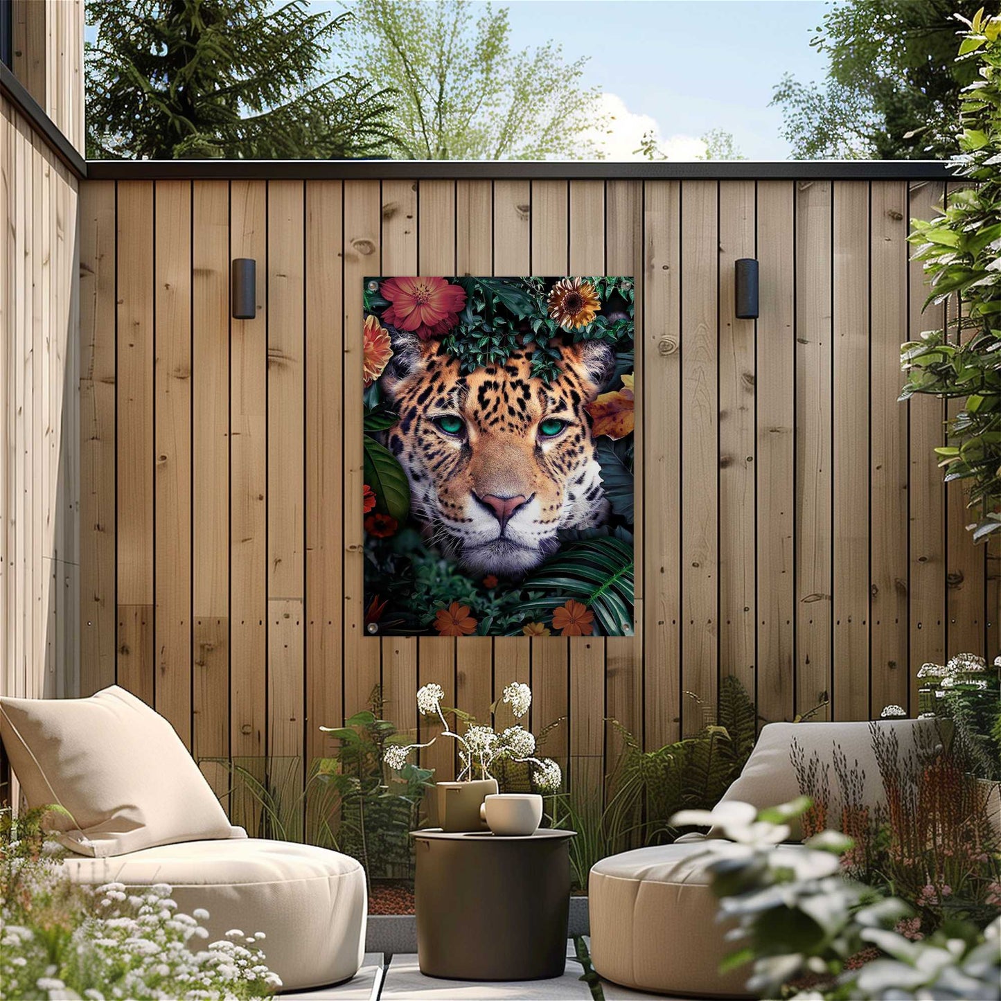 Outdoor Art Tropical Leopard 70x50