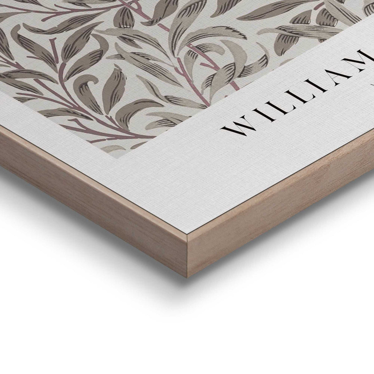 Framed in Wood William Morris - soft green 50x40