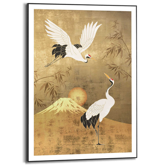 Framed in Black Cranebirds 70x50