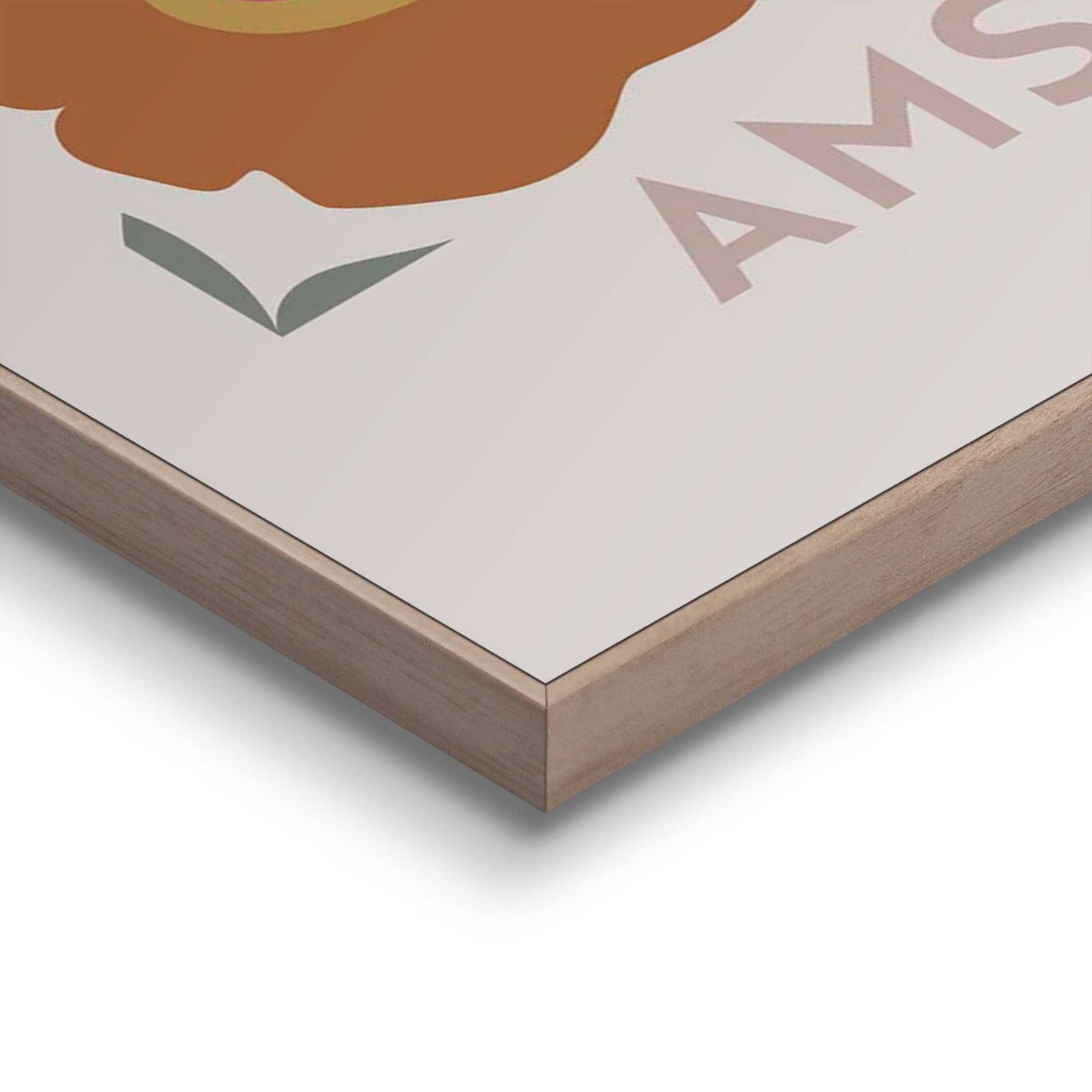 Framed in Wood Flower Market - Amsterdam 70x50