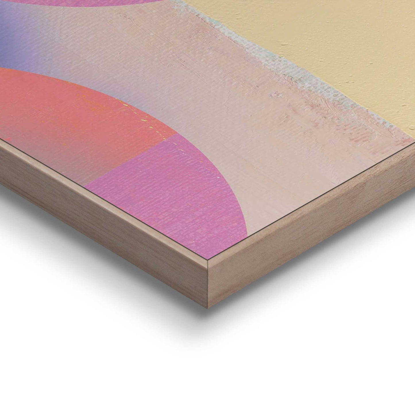 Framed in Wood Coloured Abstract 50x40