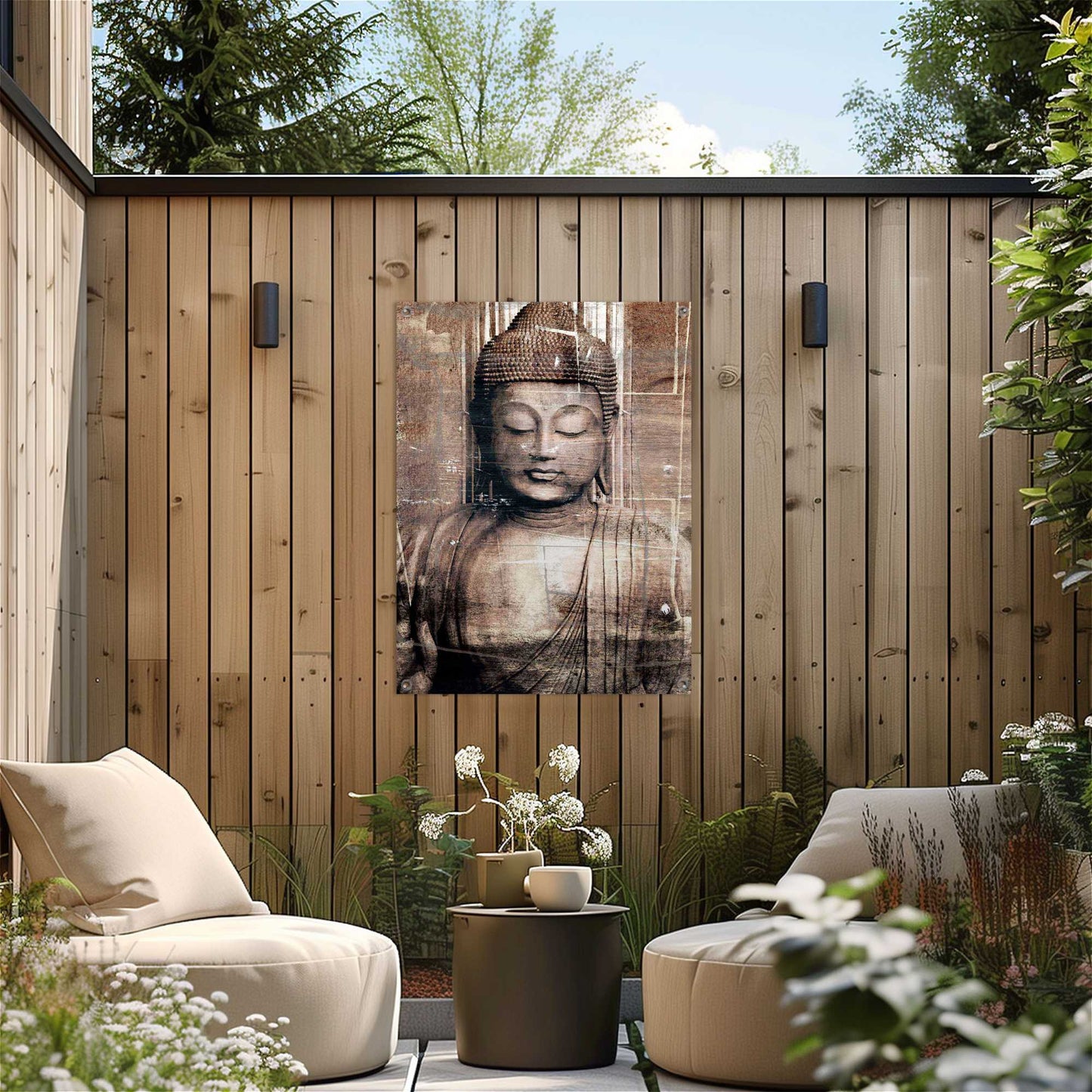 Outdoor Art Buddha Chill 70x50