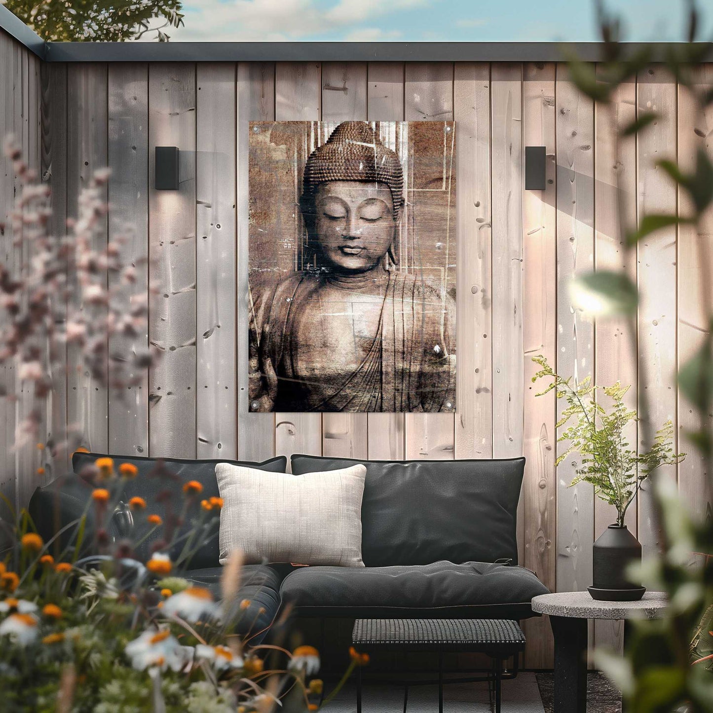 Outdoor Art Buddha Chill 70x50
