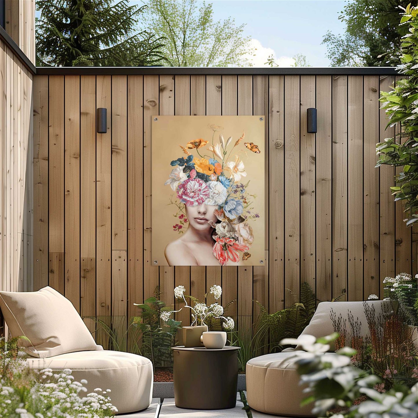 Outdoor Art Floral Lady 70x50