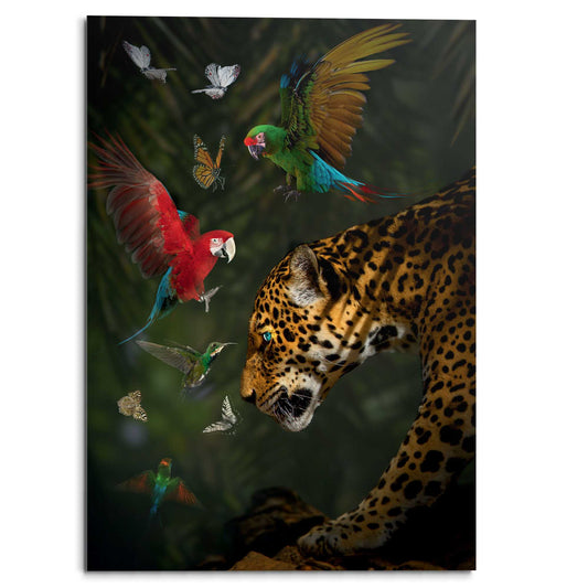 Plexiglass painting Forest Party 100x70