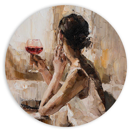 Painting Drinking Wine 80 Rond