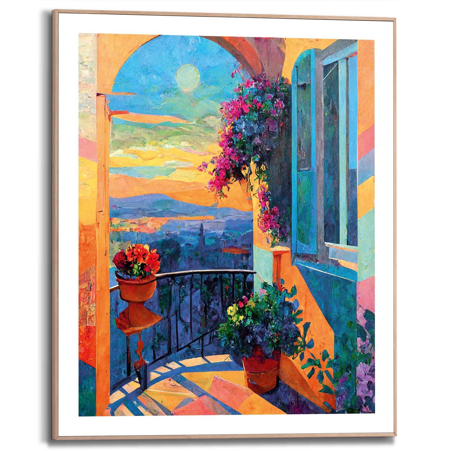 Framed in Wood Window View 50x40