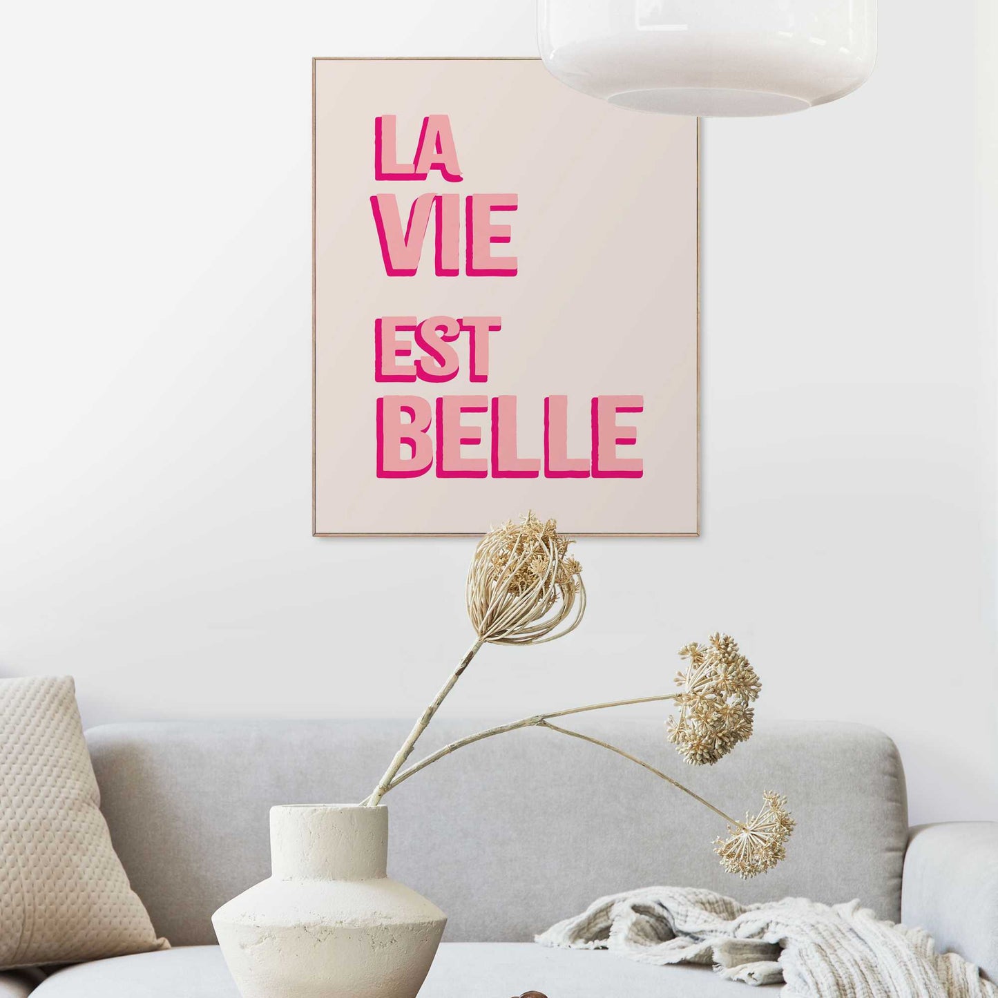 Framed in Wood La Vie et Belle 50x40