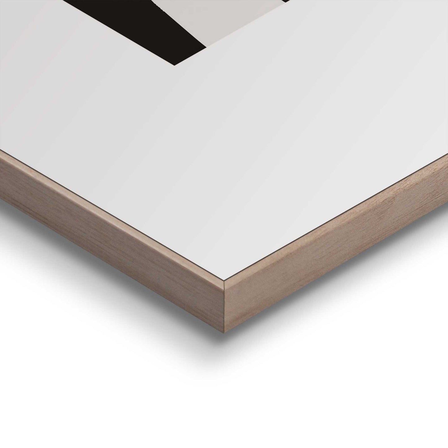 Framed in Wood Abstract in Black and White 50x40