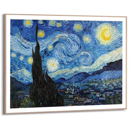 Framed in Wood Van Gogh - the starry night 50x70