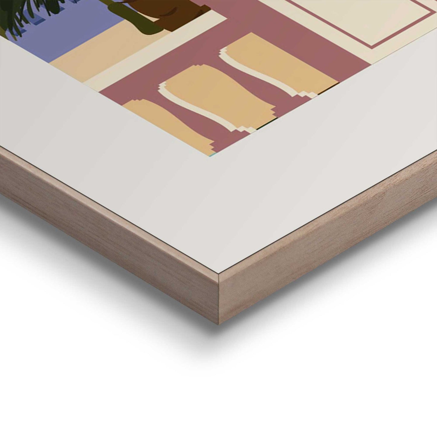 Framed in Wood Côte d'Azur I 70x50