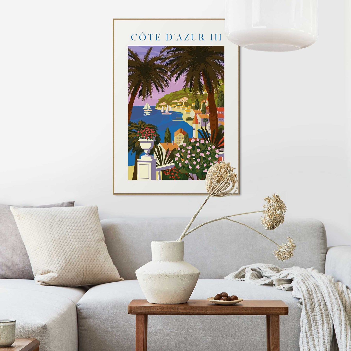 Framed in Wood Côte d'Azur III 70x50