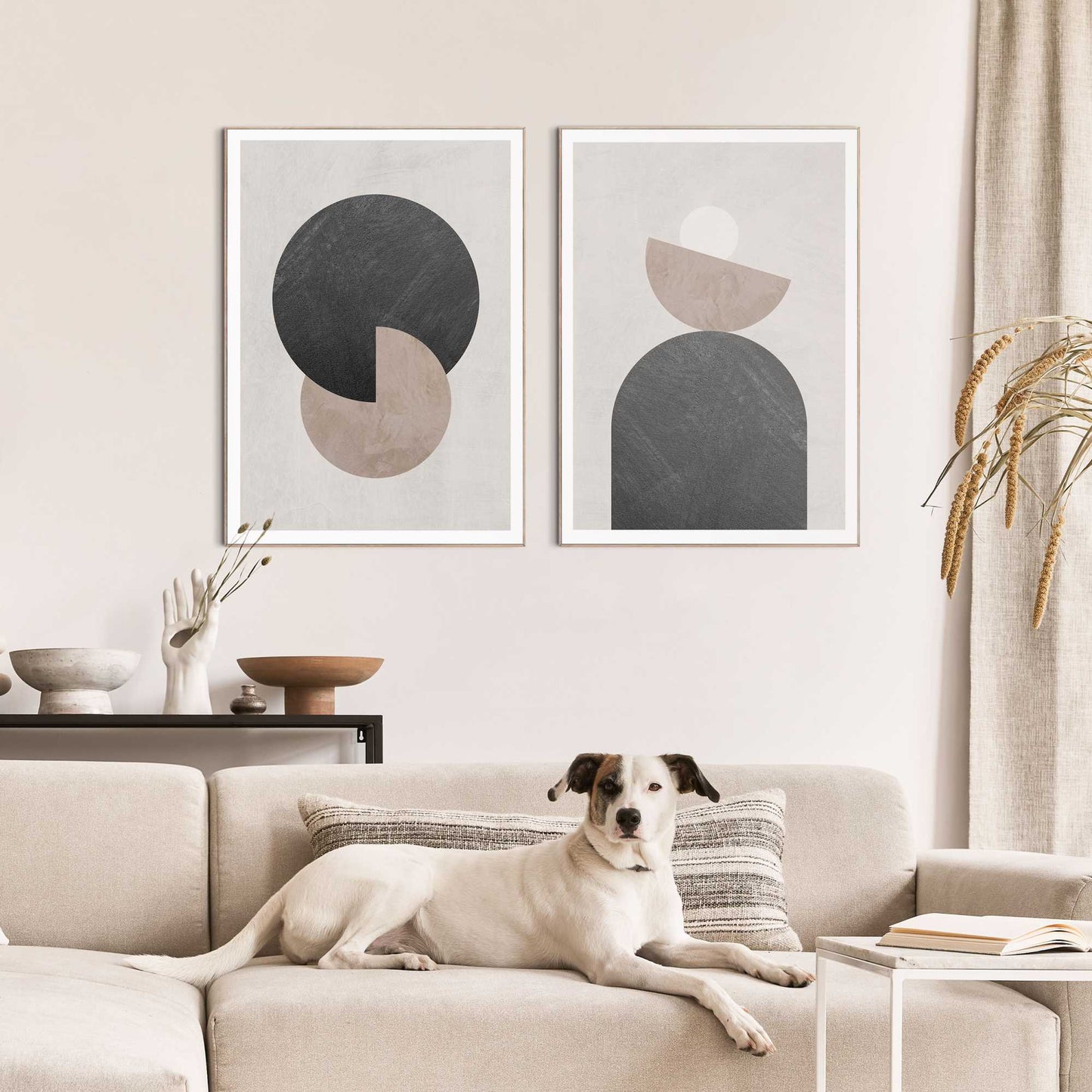 Framed in Wood Simple Abstract 70x50