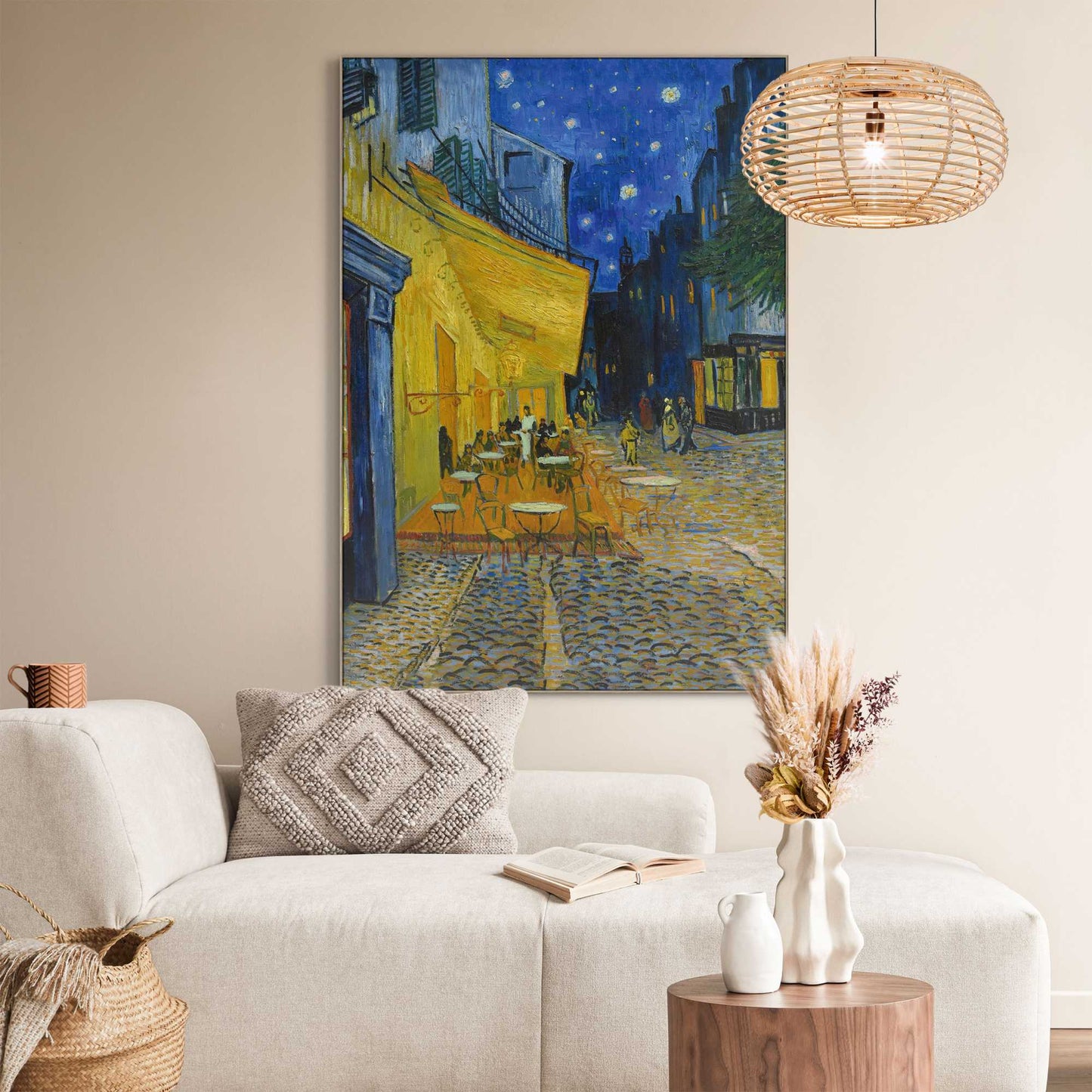 Canvas Vincent van Gogh - café de nuit 100x70