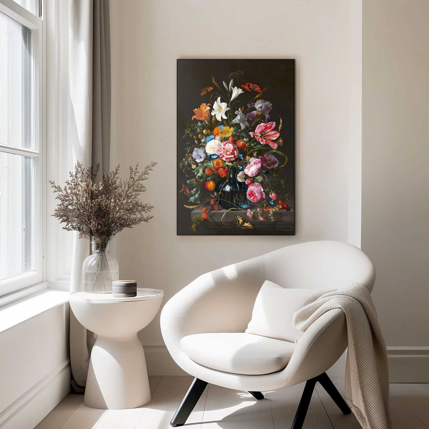 Framed Picture Jan Davidsz de Heem - vase of flowers 90x60