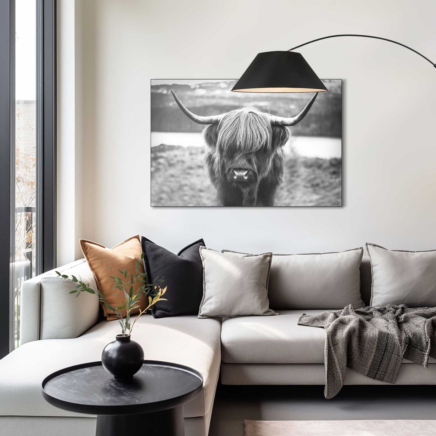 Framed Picture Highland Cow 60x90