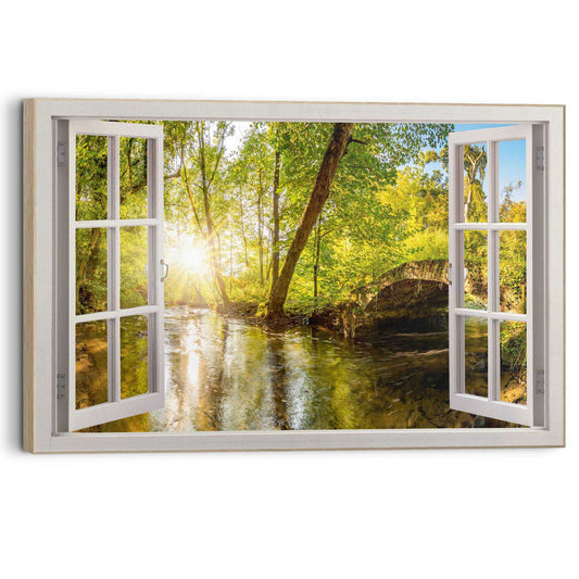 Framed Picture Window Woods 60x90