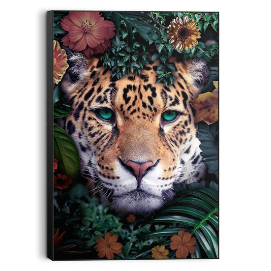 Framed Picture Tropical Leopard 90x60