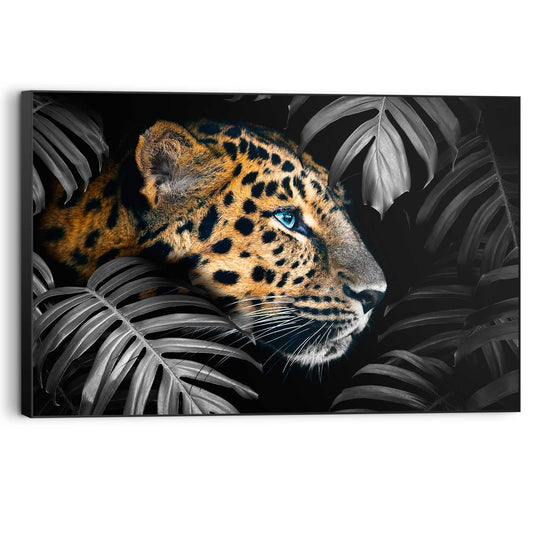 Framed Picture Jungle Leopard 60x90