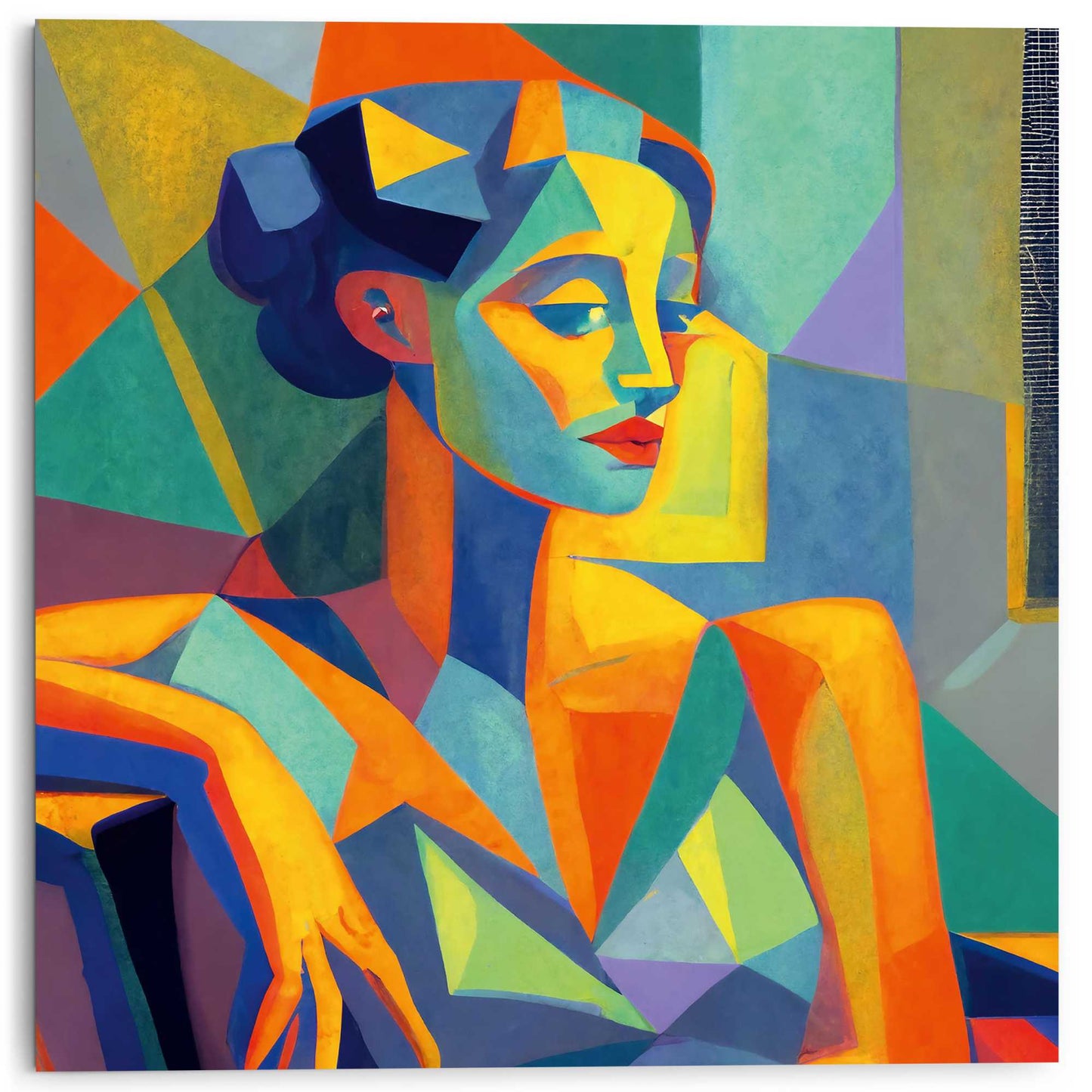 Print on Canvas Colour Square Portrait 50x50