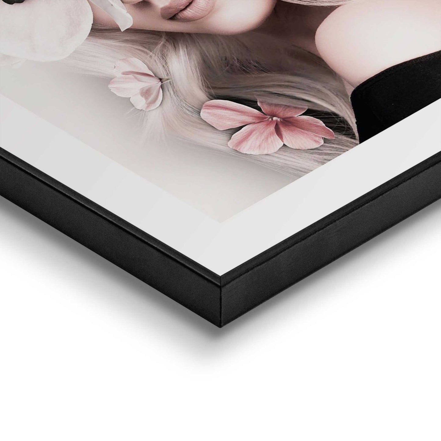 Framed in Black Pink Beauty Set 40x30