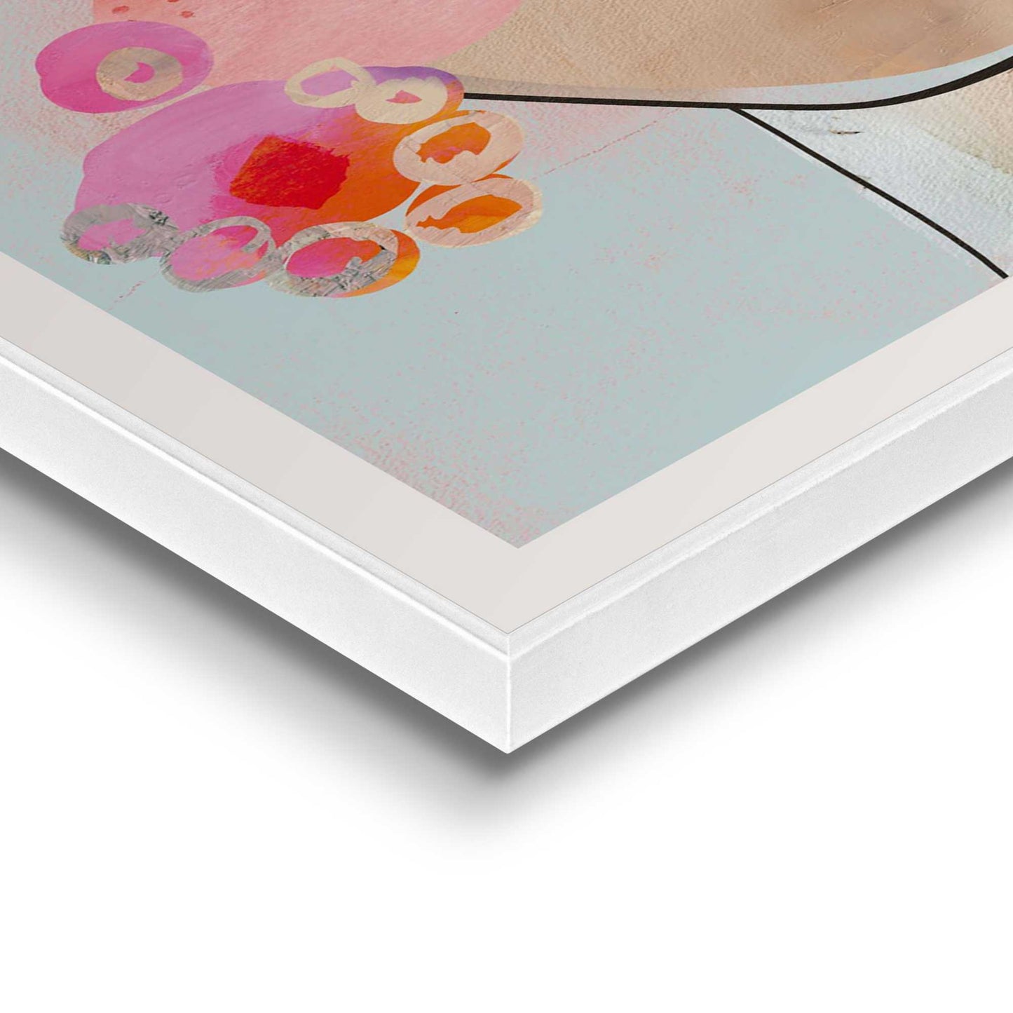 Framed in White Happy Portrait 70x50