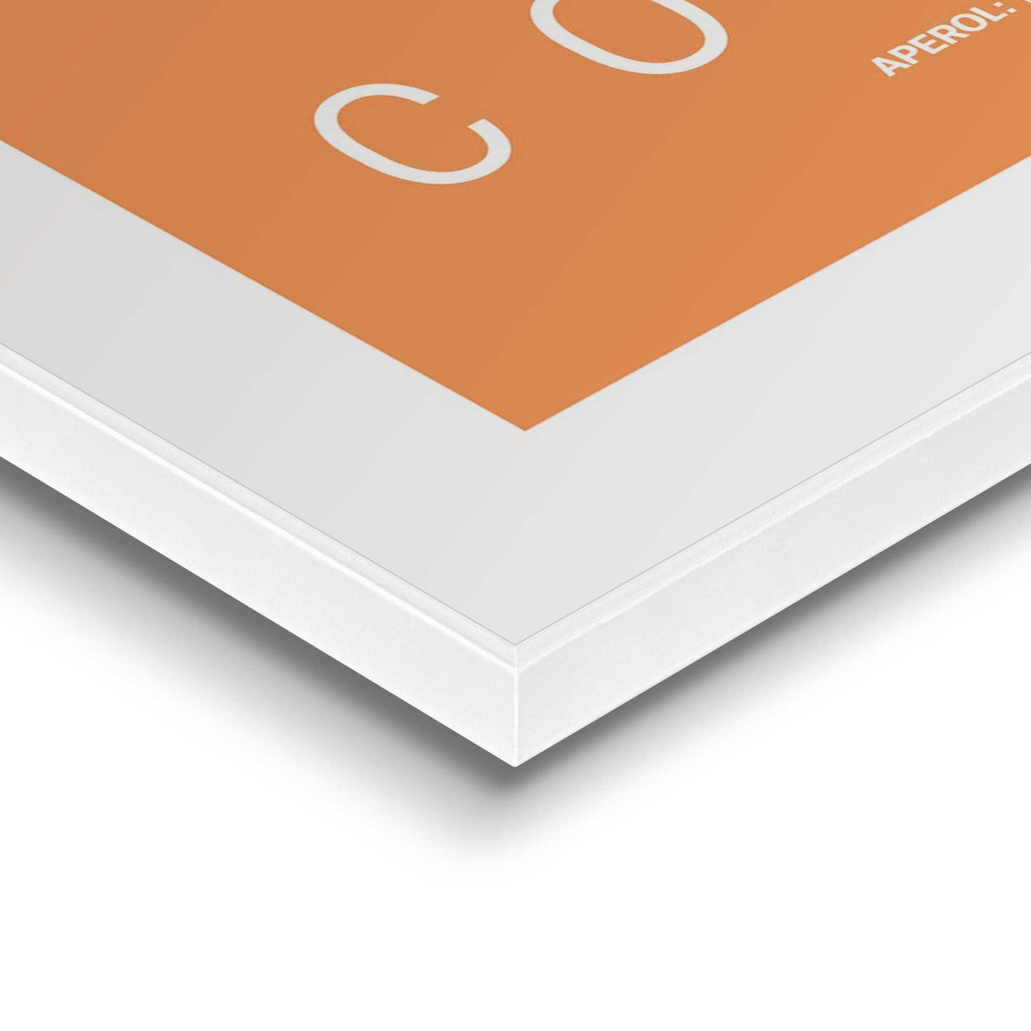 Framed in White Aperol Cocktail 50x40