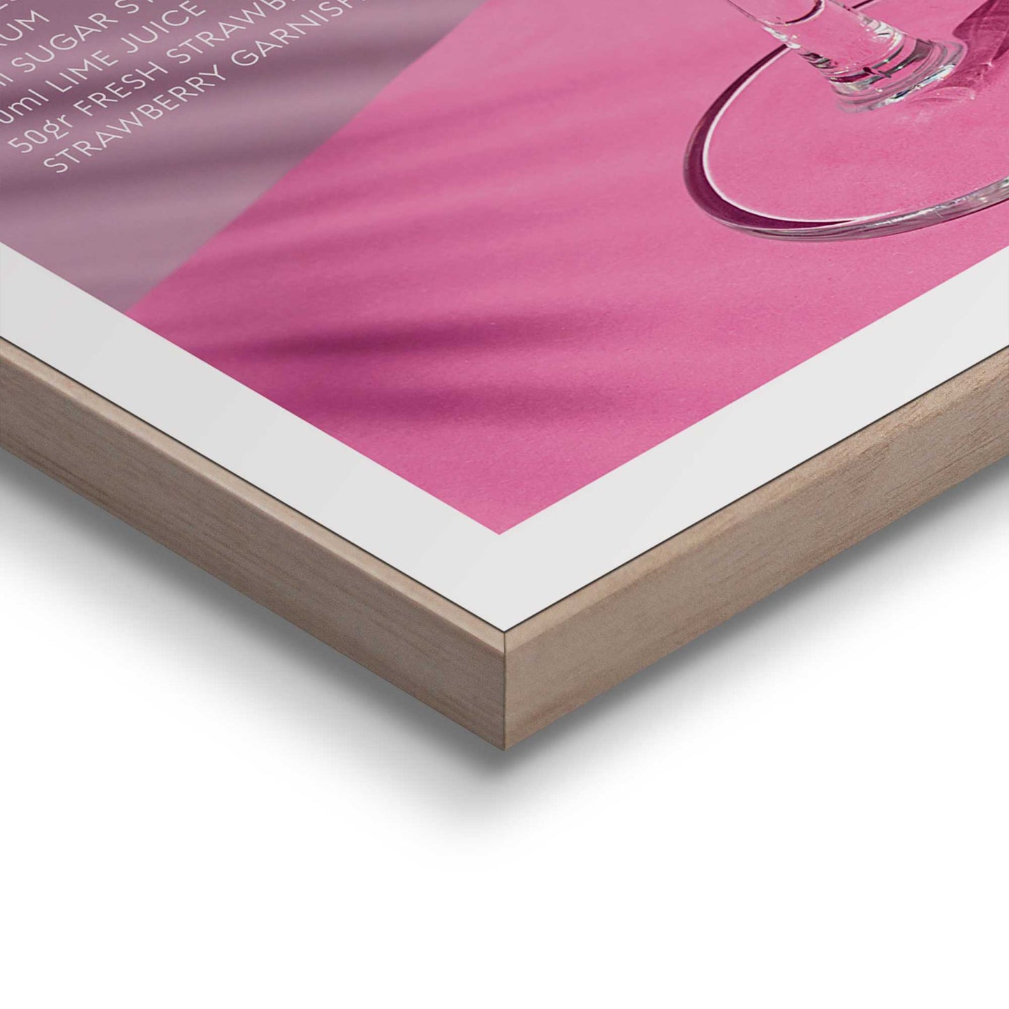 Framed in Wood Strawberry Daiquiri 50x40