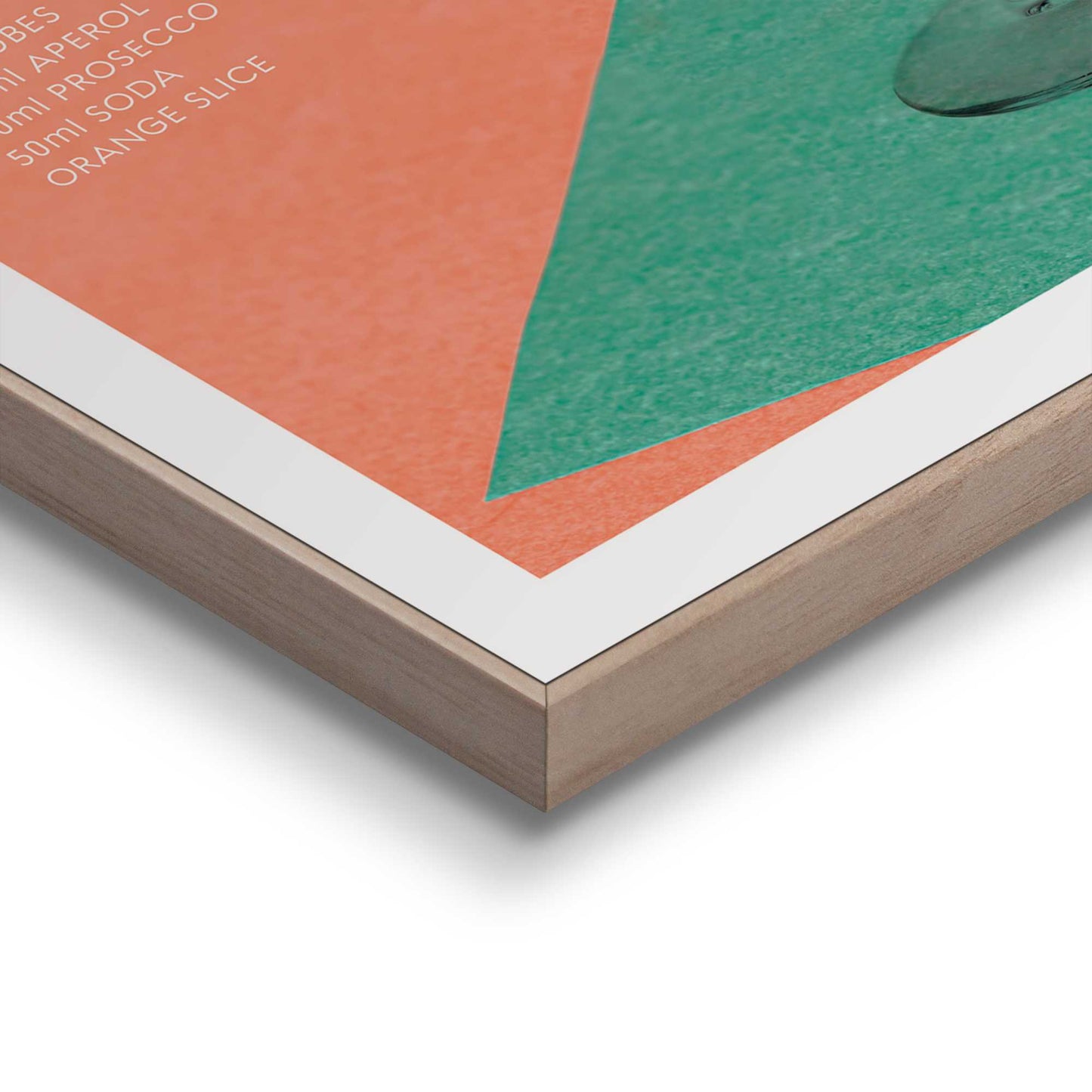 Framed in Wood Aperol Spritz 50x40