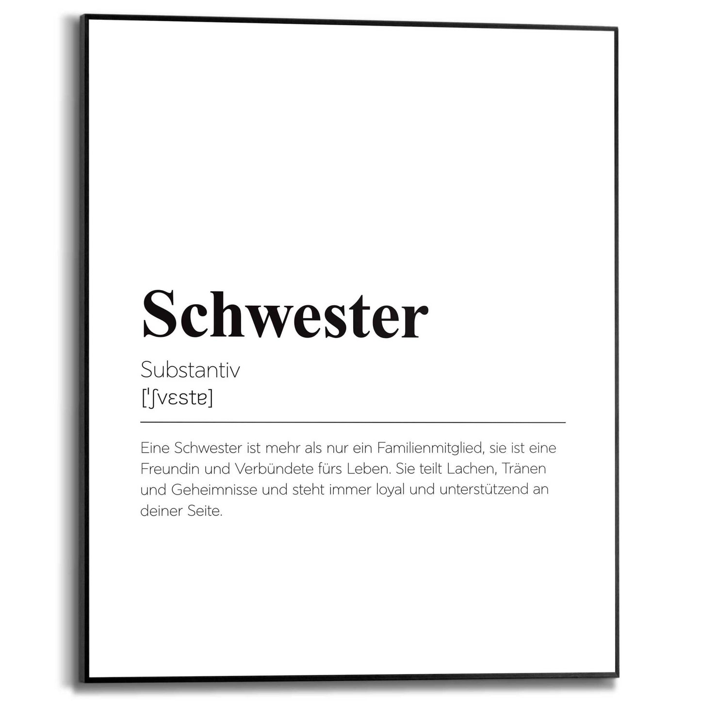 Framed in Black Schwester 50x40
