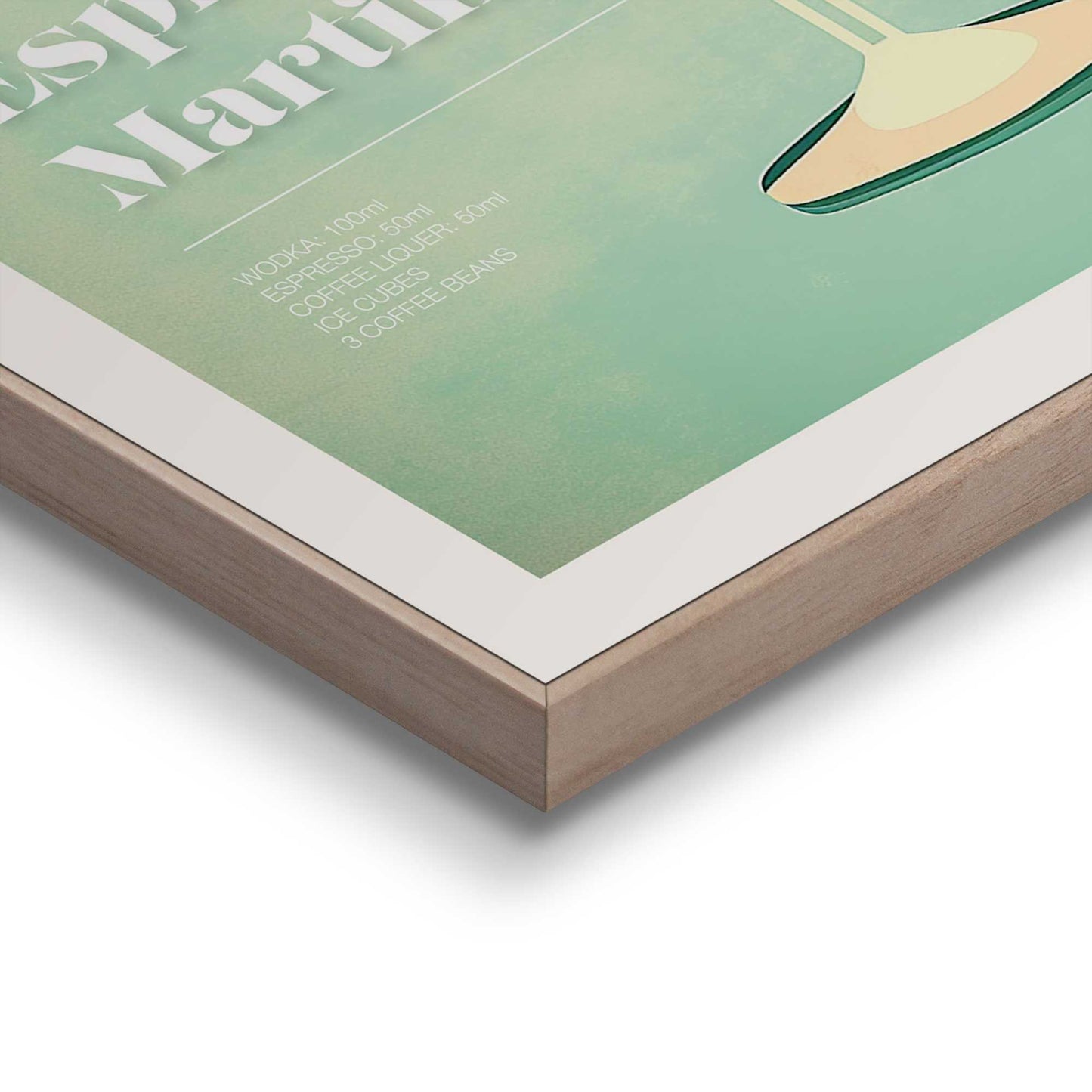 Framed in Wood Espresso Martini Retro 50x40