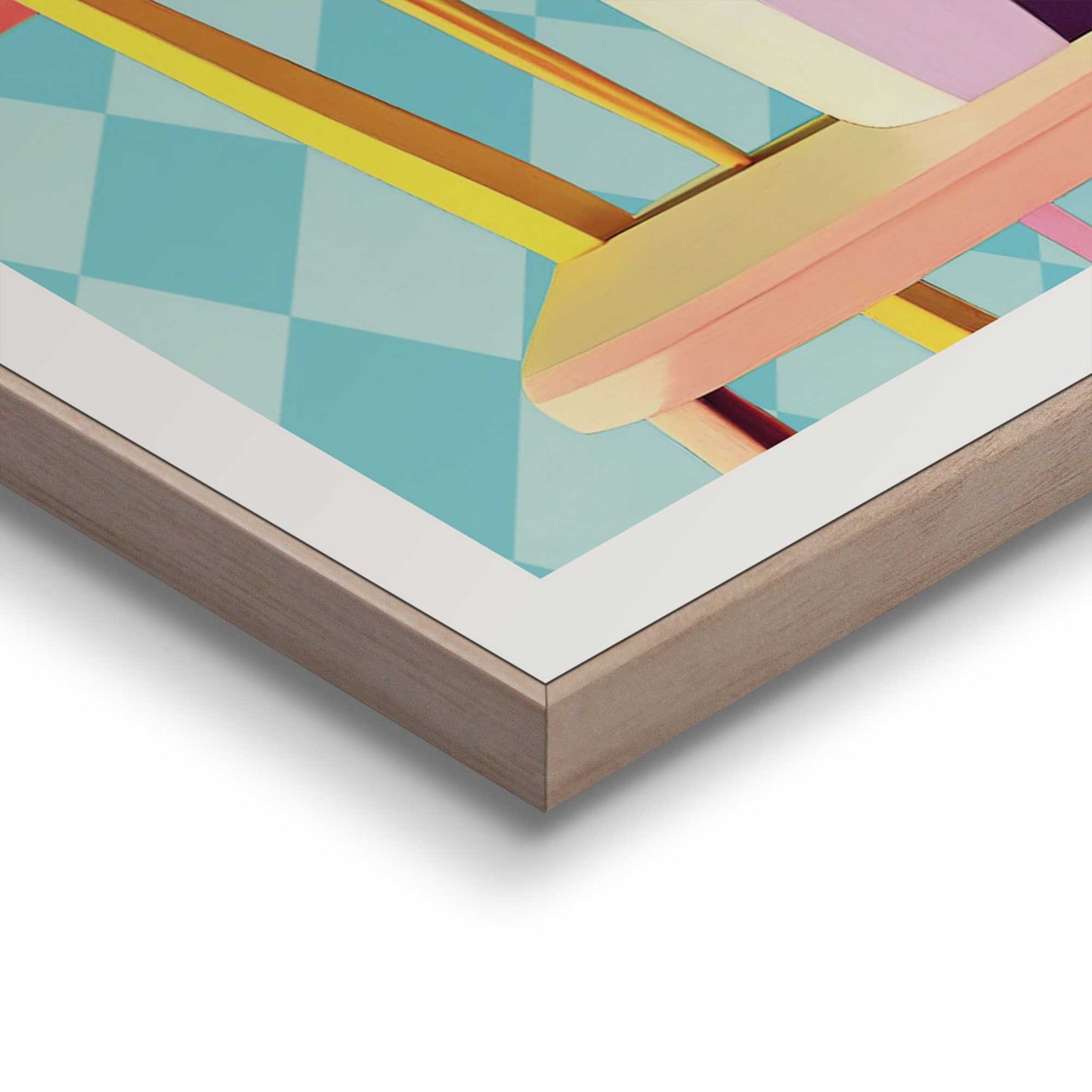 Framed in Wood Multi Flower Chair 50x40