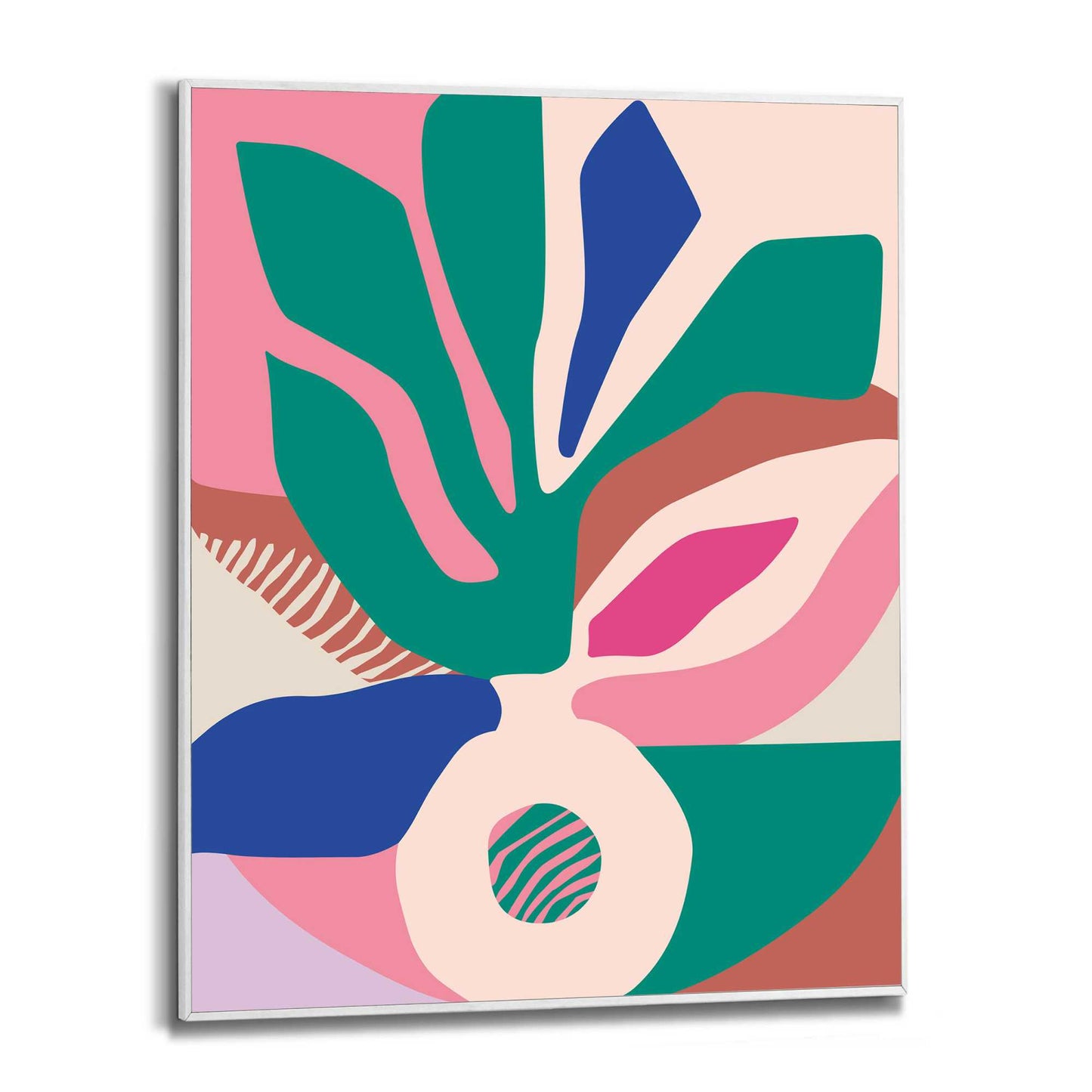 Framed in White Primary Vase 50x40