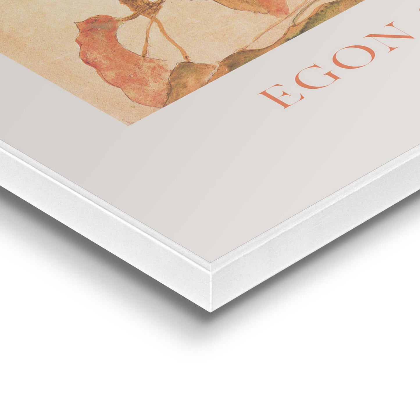 Framed in White Egon Schiele - sunflowers 70x50
