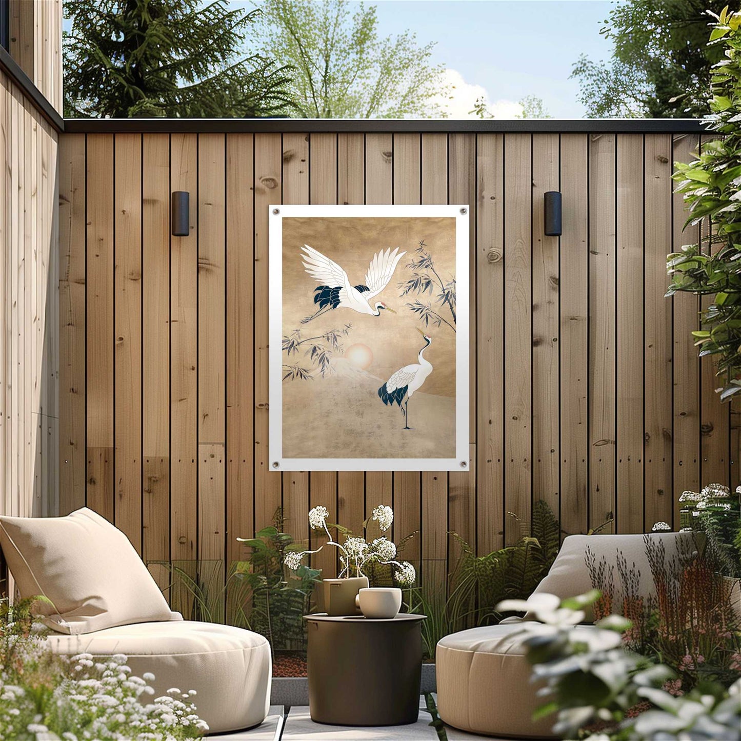 Outdoor Art Glamour Cranes 70x50