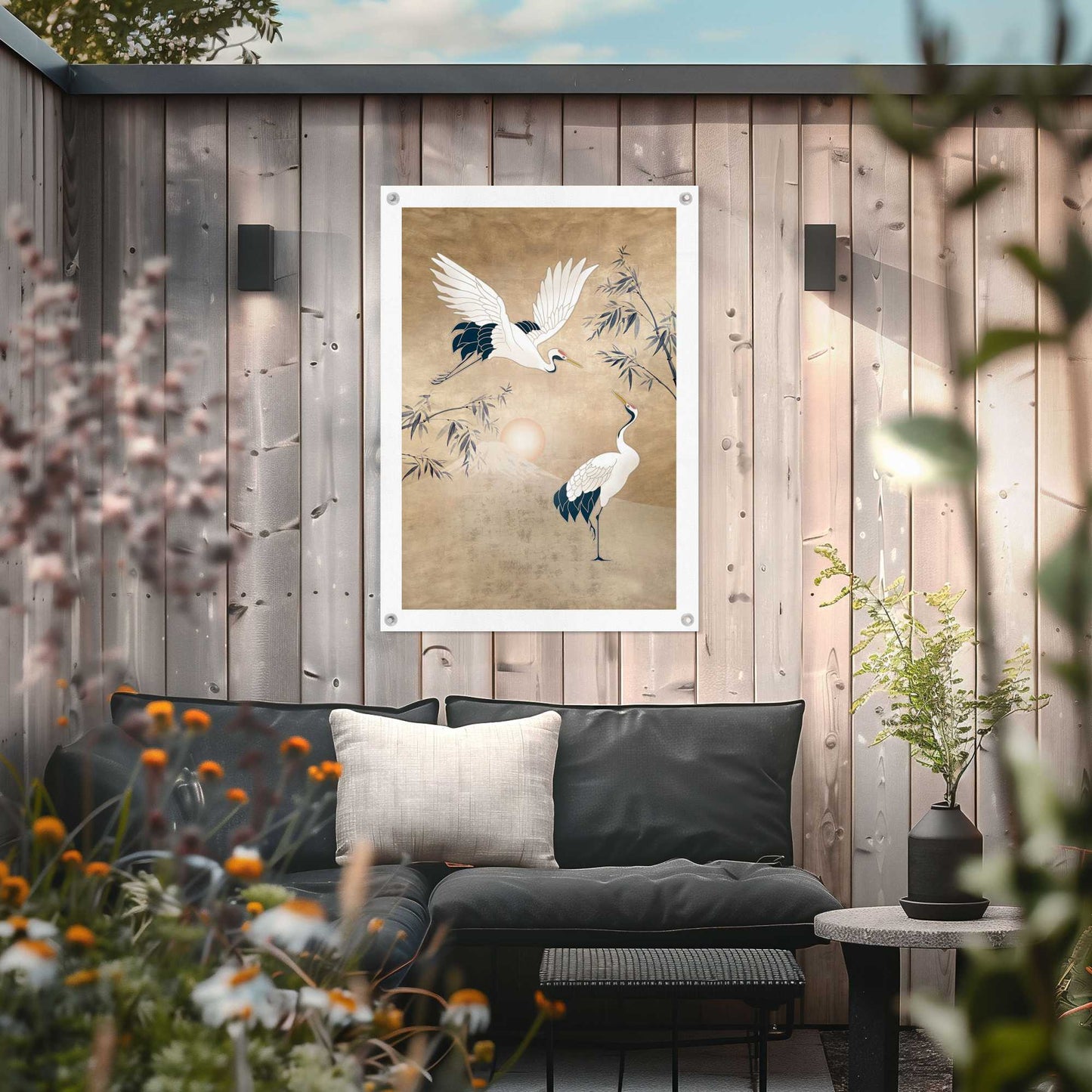 Outdoor Art Glamour Cranes 70x50