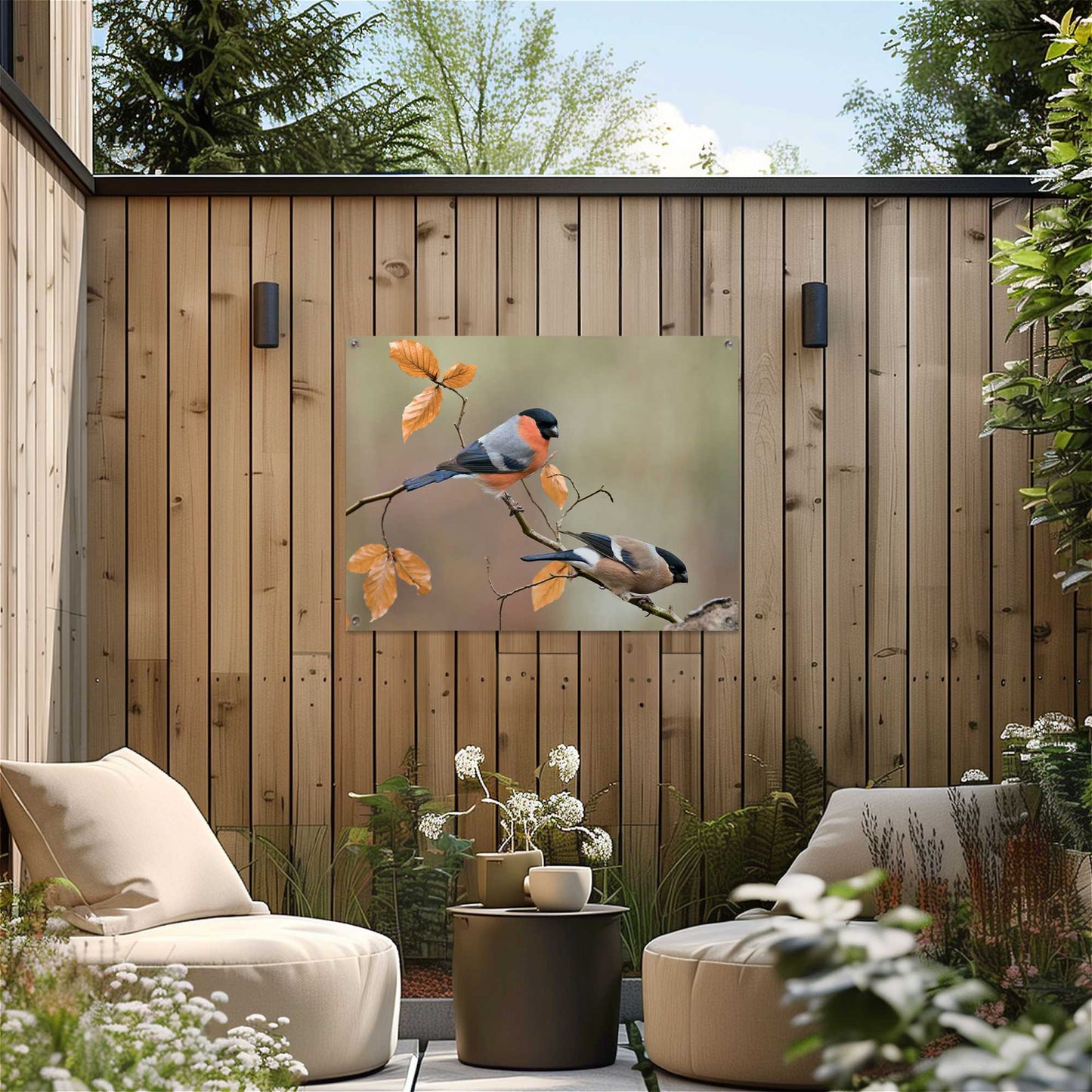 Outdoor Art Finch Family 50x70