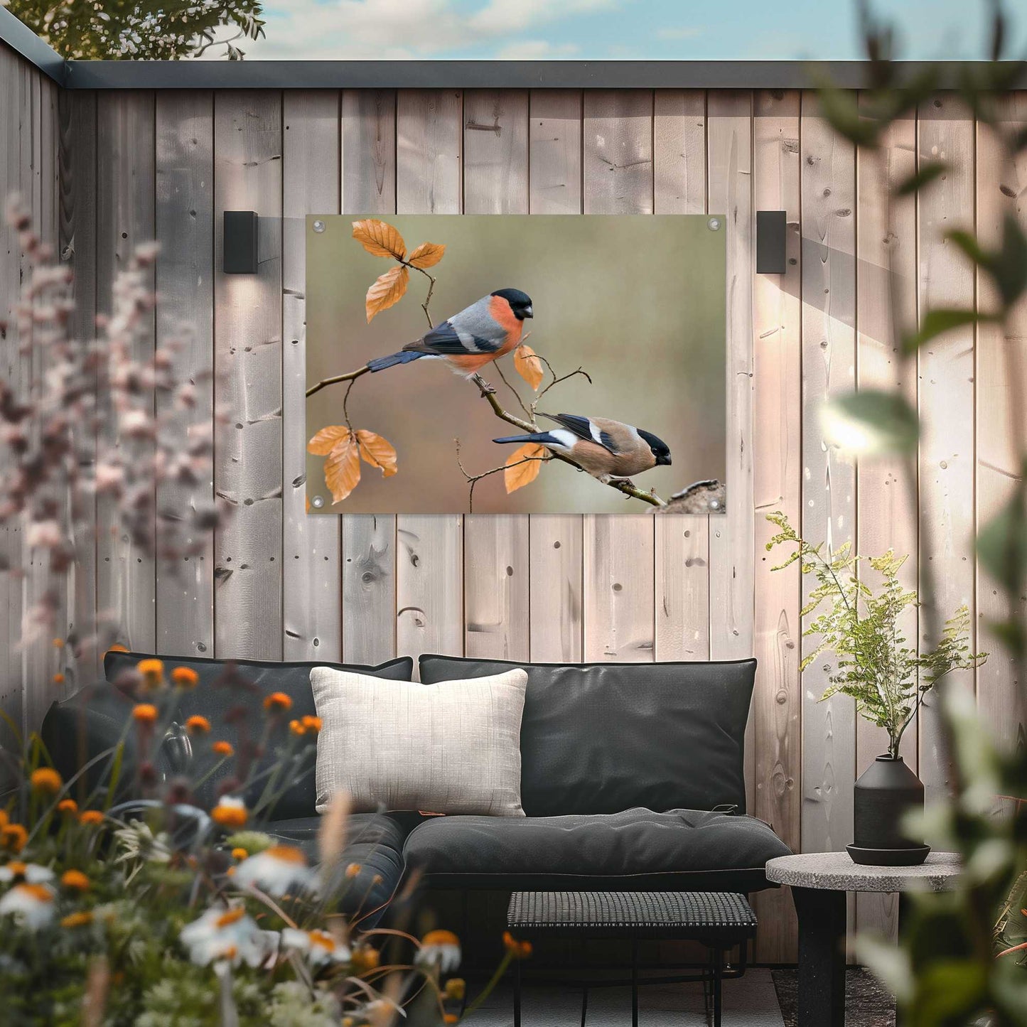 Outdoor Art Finch Family 50x70