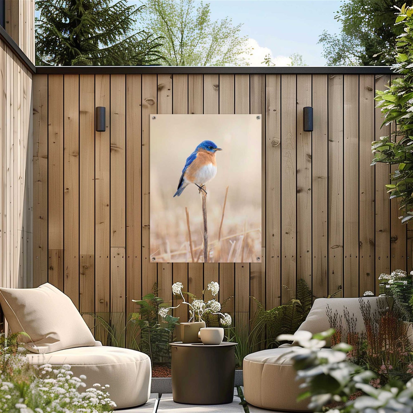 Outdoor Art Bird Blues 70x50