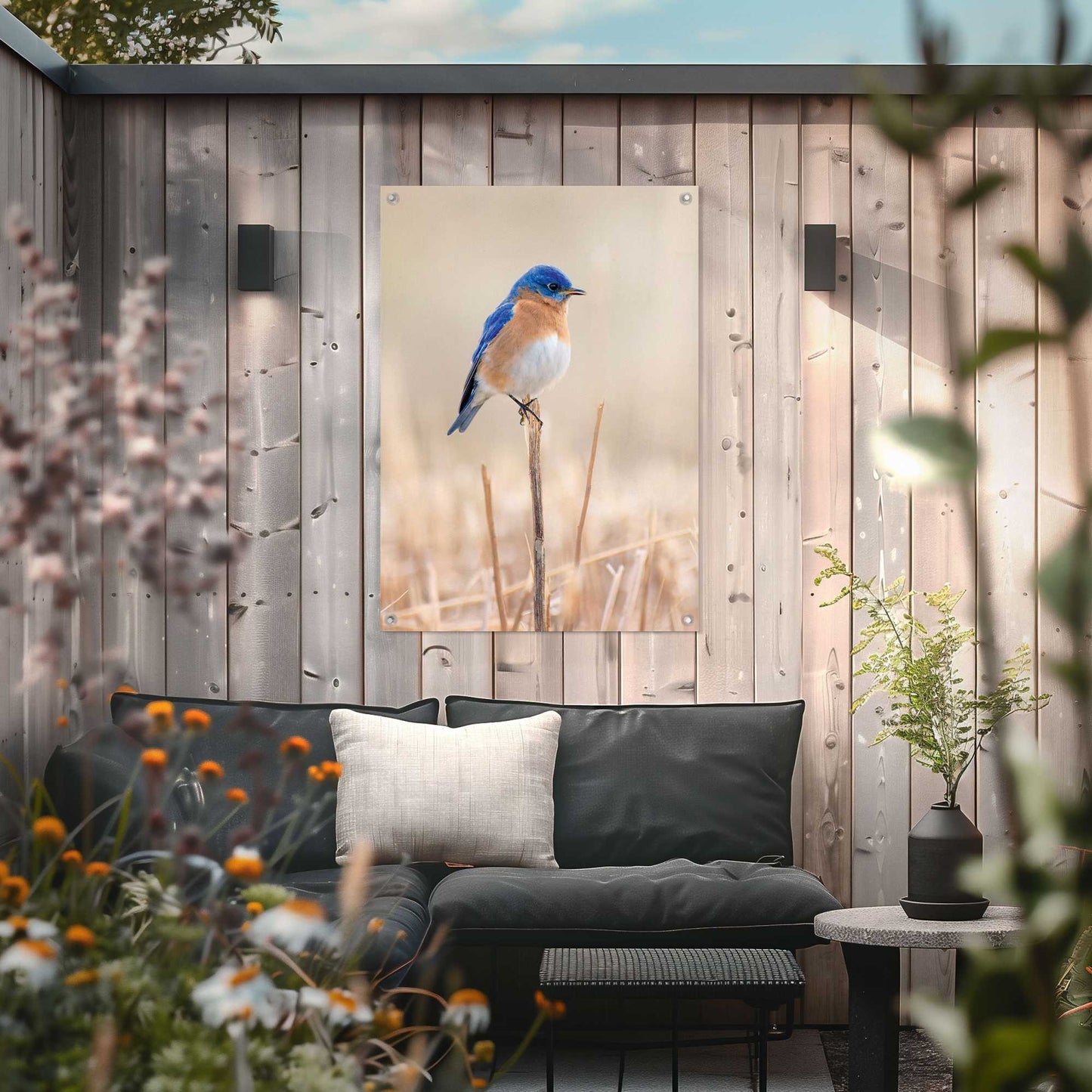 Outdoor Art Bird Blues 70x50