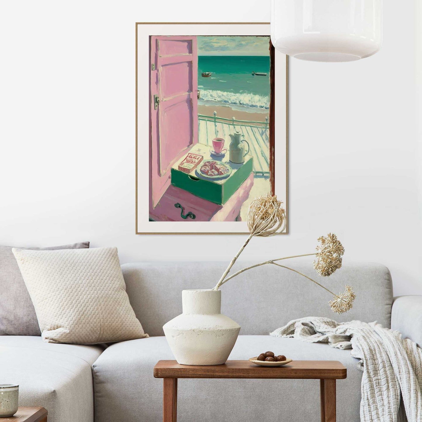Framed in Wood Holiday Boulevard View 70x50