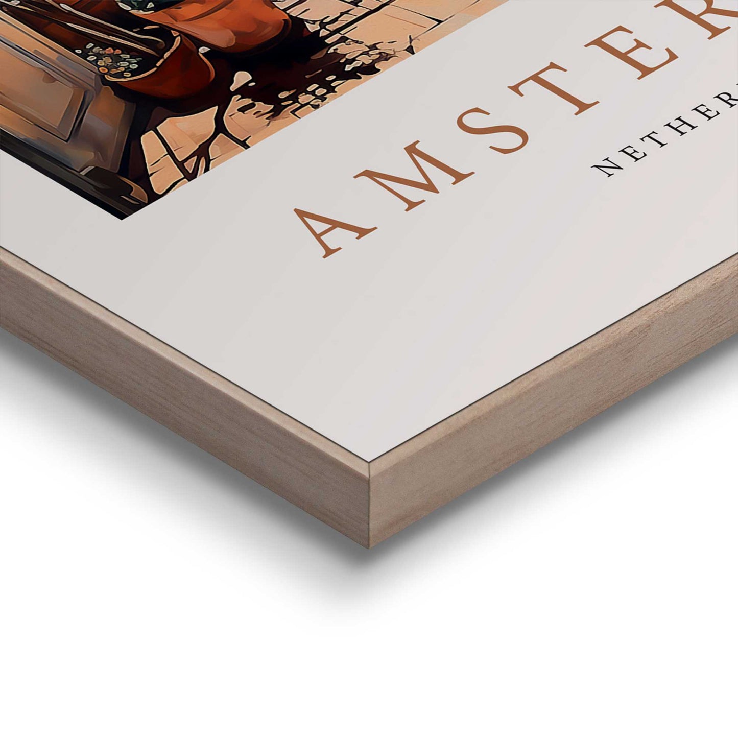 Framed in Wood After Summer - Amsterdam 50x40